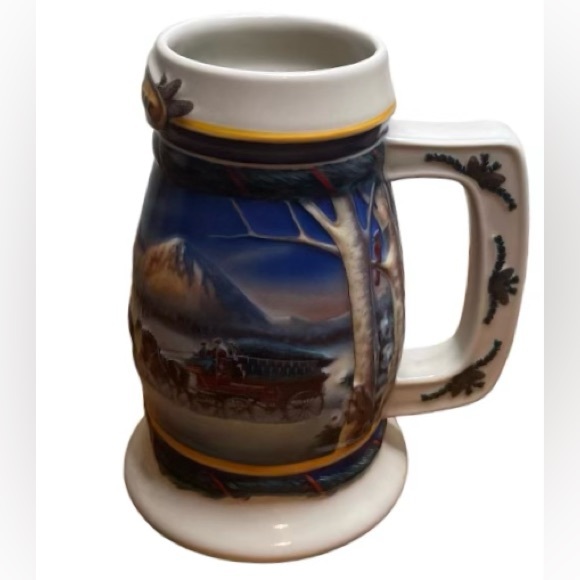 Holiday In The Mountains 2000 Budweiser Holiday Beer Stein Mug Mountains #CS416 - Picture 2 of 6